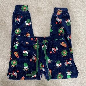 Festive Navy Pajama Pants with Holiday Print